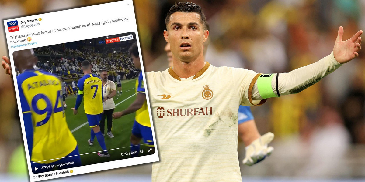 Cristiano Ronaldo stracił panowanie nad sobą w meczy Pucharu Króla Arabii Saudyjskiej. 