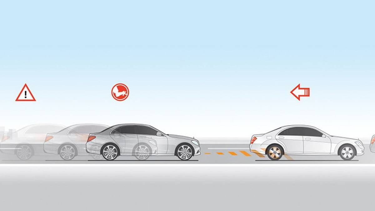Collision Prevention Assist Plus w Mercedesie klasy C – aktywny system ...