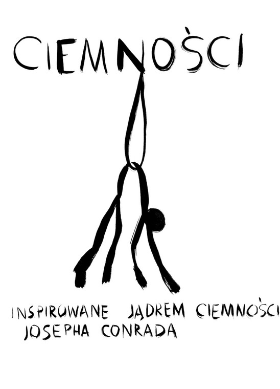 Wilhelm Sasnal, "Ciemności", plakat, 59,4 x 42 cm, tusz na papierze, 2018