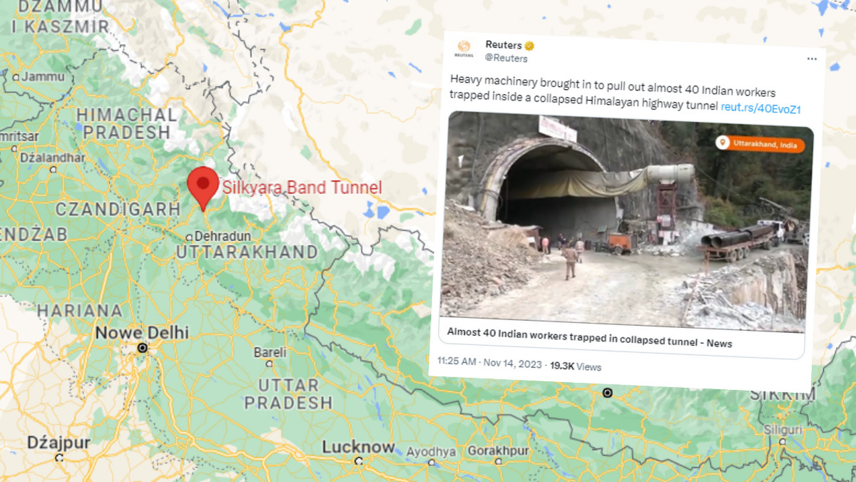Walka o życie 40 osób w tunelu pod Himalajami. Sprowadzono ciężki sprzęt