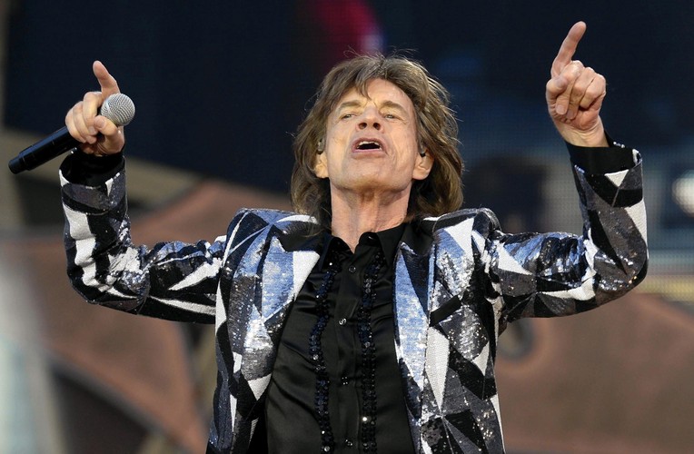 Mick Jagger podczas koncertu w Zurychu