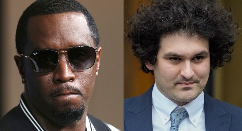 Rapper Sean Combs (left) and convicted crypto fraudster Sam Bankman-Fried (right)Derek French/BI