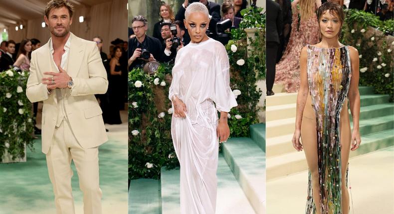 Chris Hemsworth, Doja Cat, and Rita Ora attend the 2024 Met Gala.Dimitrios Kambouris/Getty Images for The Met Museum/Vogue, Taylor Hill/Getty Images, Dia Dipasupil/Getty Images