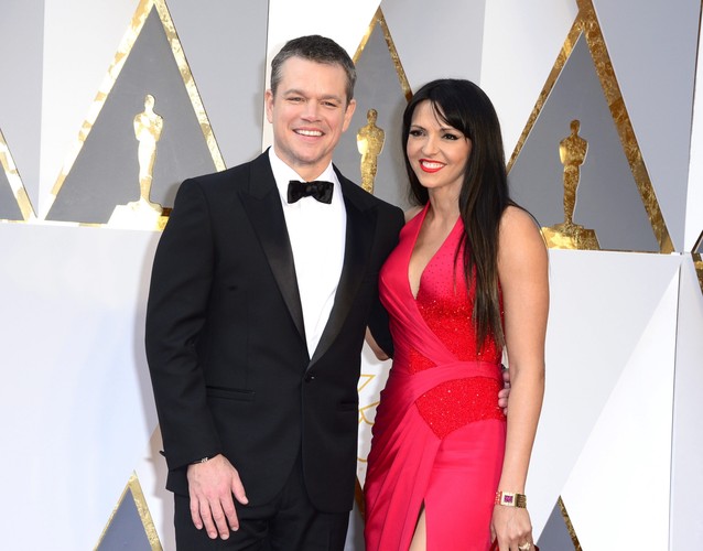 Najwięksi przegrani Oscarów 2016: Matt Damon (z żoną Lucianą Barroso)