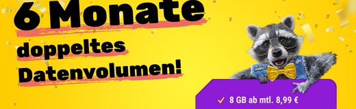 Anzeige: Doppeltes Datenvolumen: 16 GByte ab 8,99 Euro im Vodafone-Netz (monatlich kündbar)
