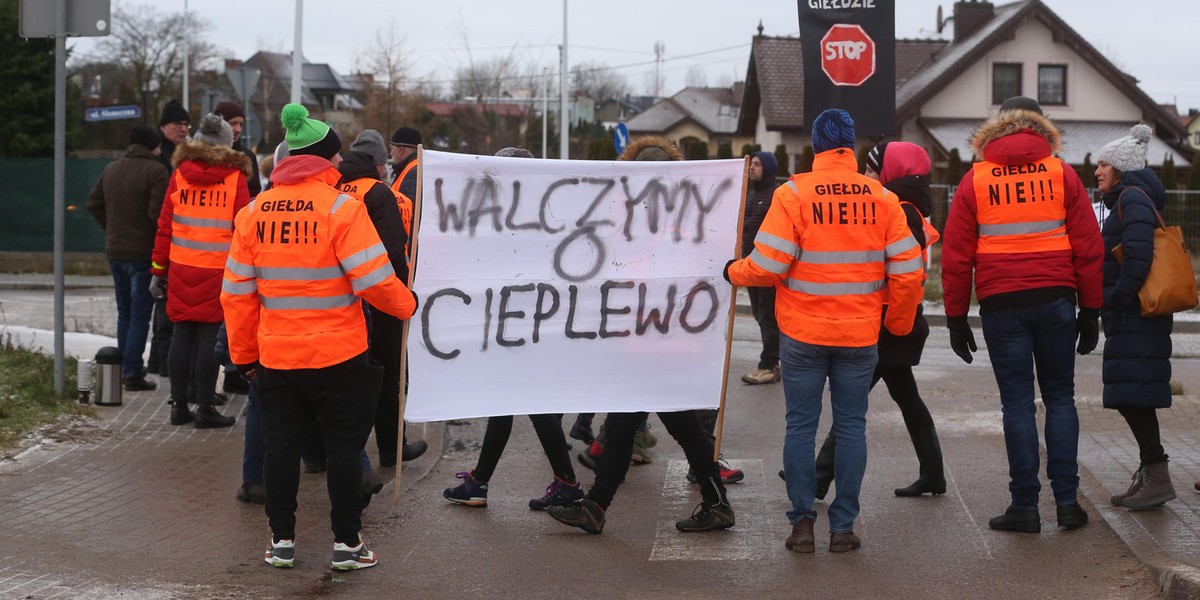 Mieszkańcy Cieplewa nie chcą giełdy