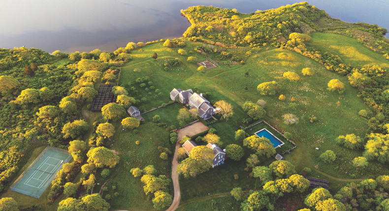 The Martha's Vineyard estate, Red Gate Farm, spans 340 acres in Aquinnah, Massachusetts.