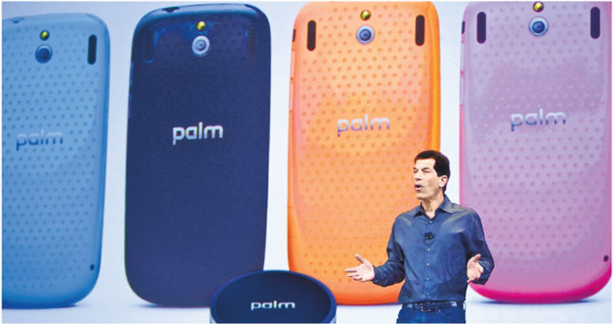 Jon Rubinstein, prezes Palm Inc., podczas targów elektroniki w Las Vegas w styczniu 2010 r. Fot. Bloomberg