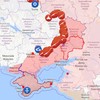 Ukrajina, mapa okupirane teritorije