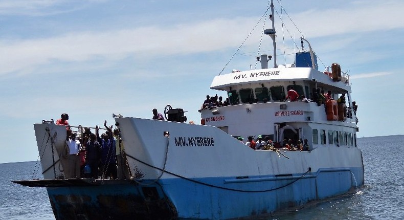 Scores are feared dead after the MV Nyerere ferry(pictured) capsized in Lake Victoria