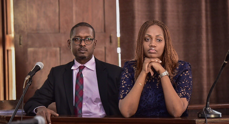 Mathew Kanyamunyu and Cynthia-Munangwari in court