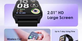 oraimo Watch 4 Plus BT Call 2.01'' HD Large Screen Smart Watch