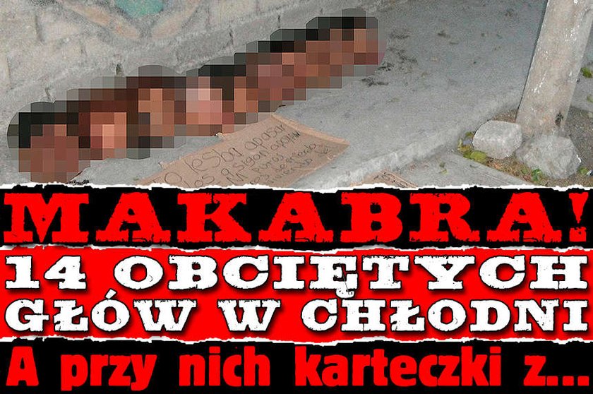 14 obciętych głów w chłodni