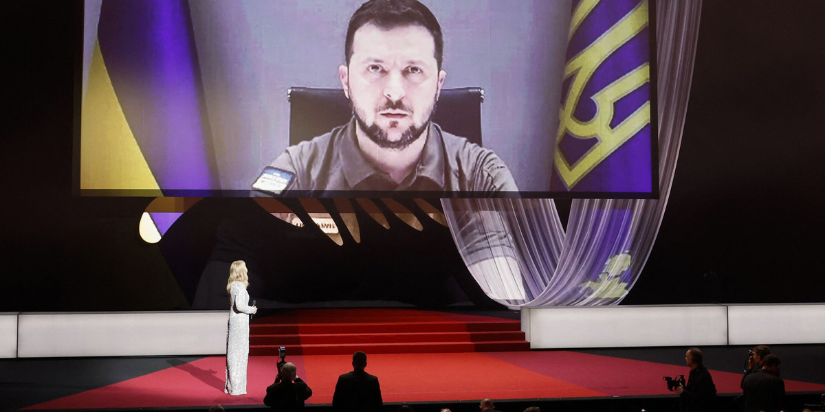 Prezydent Ukrainy zabrał głos na festiwalu filmowym w Cannes. 