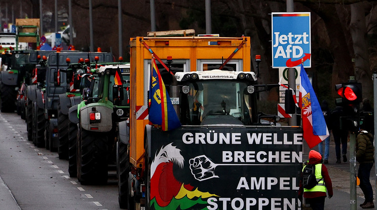 Berlini gazdálkodók országos sztrájkja / Fotó: MTI EPA