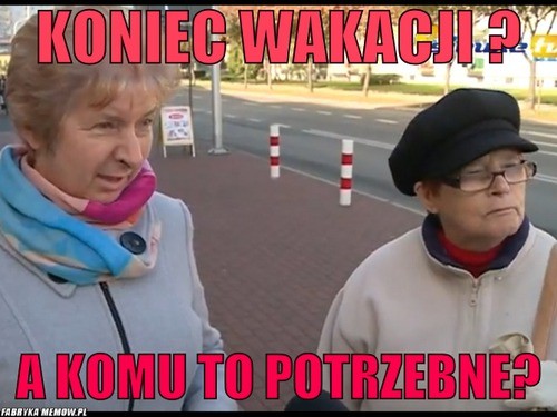 Internauci zapowiadają koniec wakacji