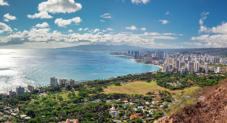 Hawaii is the best-ranked state for women's equality.Wolfgang Hauke/Shutterstock