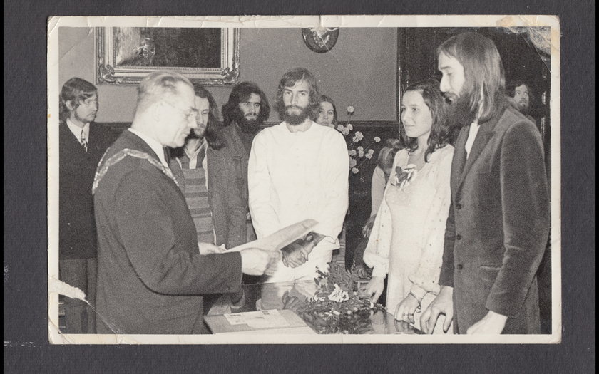Ślub Kory i Marka Jackowskiego w grudniu 1971 r.