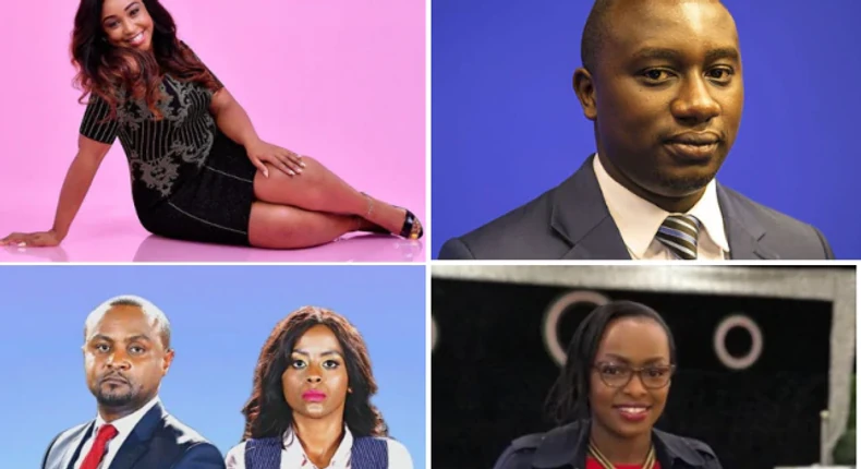 Betty Kyallo, Kennedy Mureithi, Fred Indimuli, Rose Gakuo and Mumbi Warui who all switched media stations in 2018 (Pulse Live)