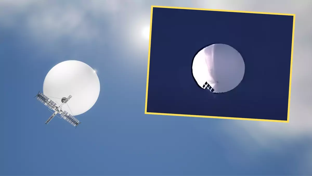 Chiński balon szpiegowski wykryty nad terytorium USA (screen: Guardian News/YouTube)