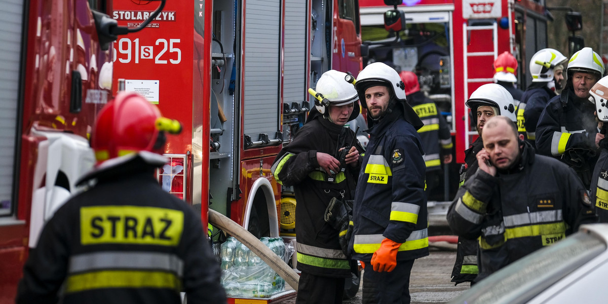 Pożar w Nowej Hucie. Zapalił się taśmociąg. Akcja strażaków