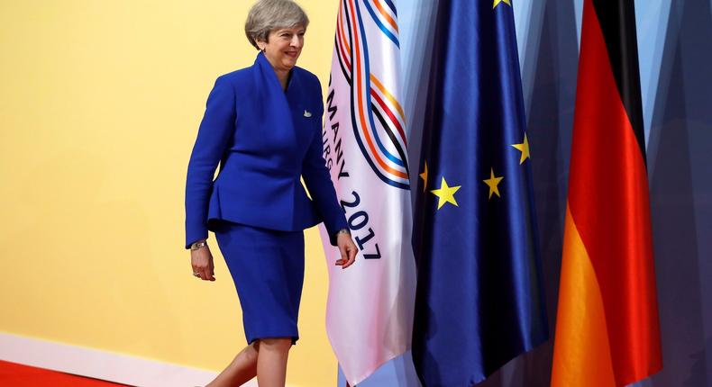 Prime Minister Theresa May arrives at the G20