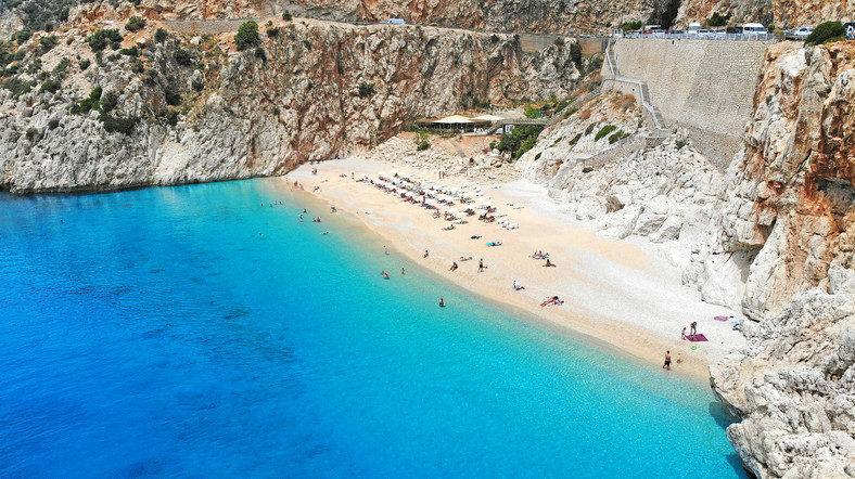 Plaża Kaputas w pobliżu Kas, Turcja