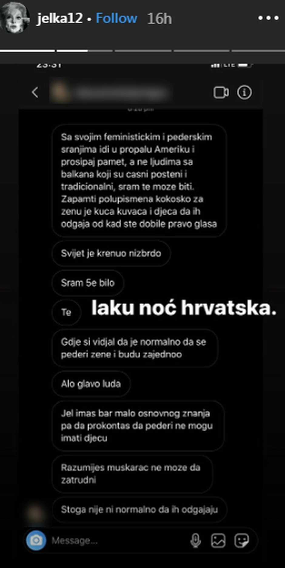 Poruke koje je dobila glumica