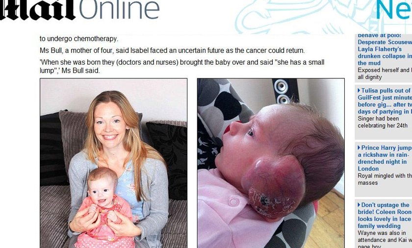 Dziewczynka przechodzi chemoterapię