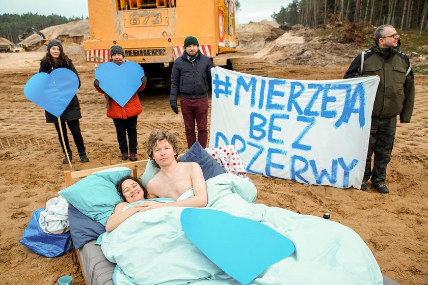 Nagi protest na Mierzei Wiślanej