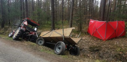 Wypadek na leśnej drodze. 34-latek został przygnieciony przez dwie tony żelastwa, nie miał szans