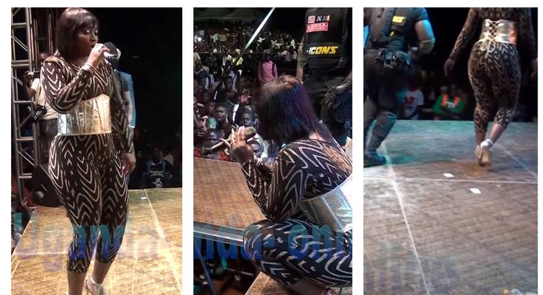 Winnie Nwagi was forced to abandon her performance after she was attacked by revelers