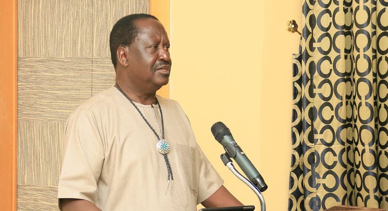 Special AU envoy Raila Odinga during visit to Nigeria