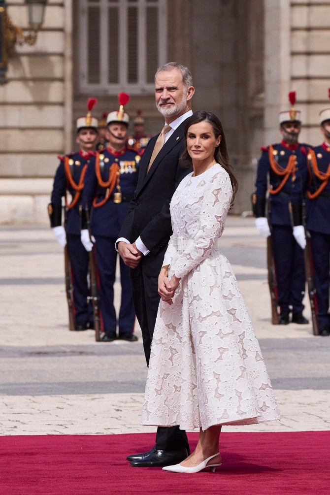 Kralj Felipe i kraljica Leticija na dočeku pape