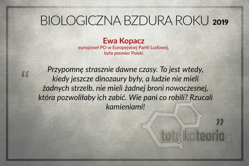 Biologiczna Bzdura Roku 2019