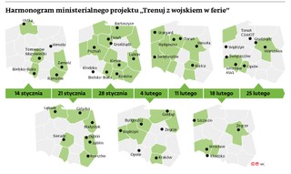 <p>Harmonogram ministerialnego projektu „Trenuj z wojskiem w ferie”</p>