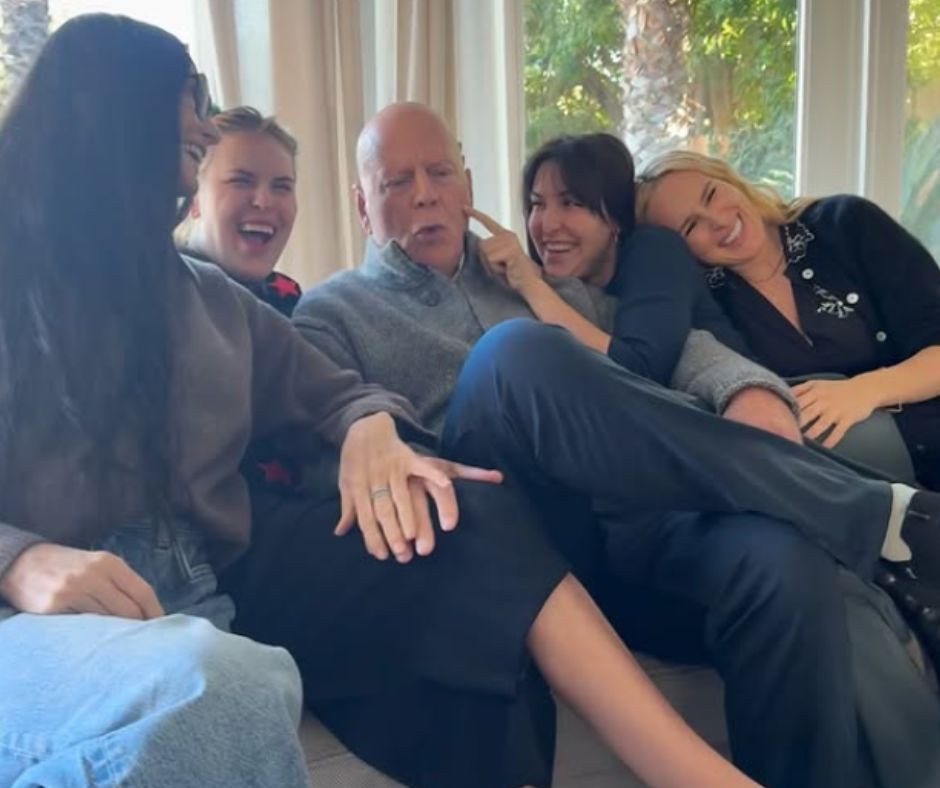 Bruce Willis s rodinou.
