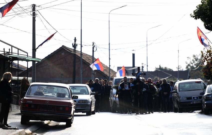 Ispraćaj Stefana Nedeljkovića u Zvečanu