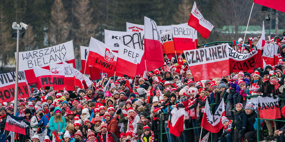 Kibice na Wielkiej Krokwi