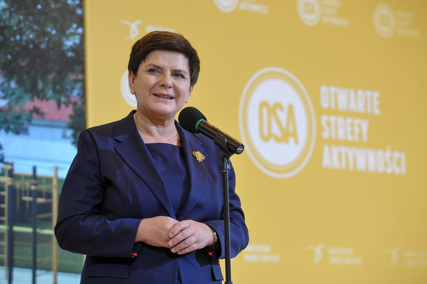 Premier Beata Szydło podczas konferencji prasowej.