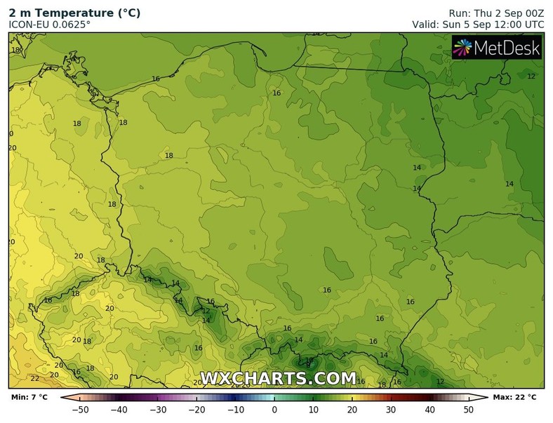 Pod koniec tygodnia w dzień wszędzie będzie mniej niż 20 st. C