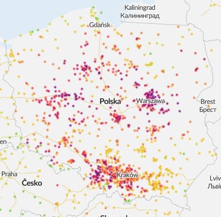 Smog nad ranem 18 stycznia