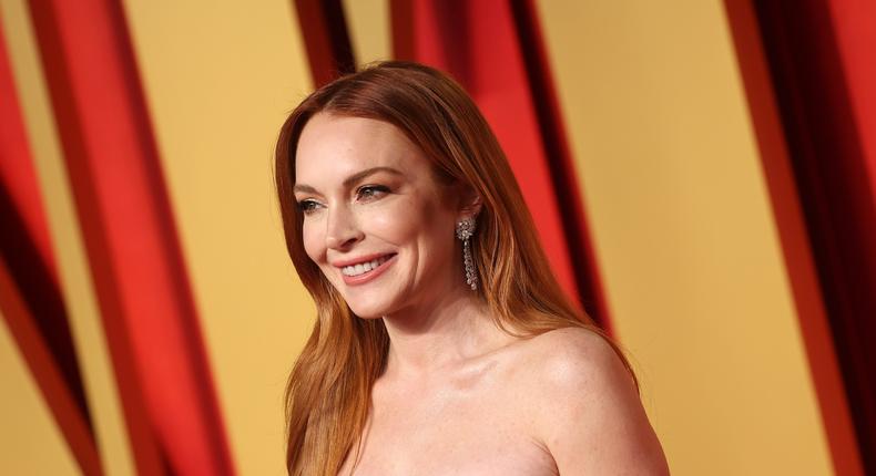 Lindsay Lohan says she feels little pressure to snap back after giving birth to her son.Amy Sussman/Getty Images