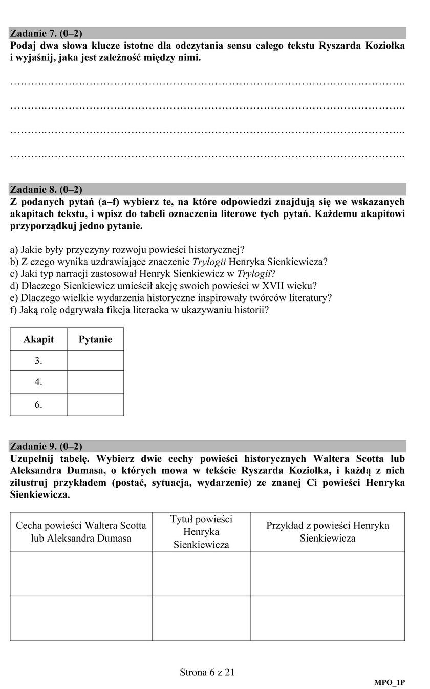 Matura 2019. Arkusze zadań z języka polskiego