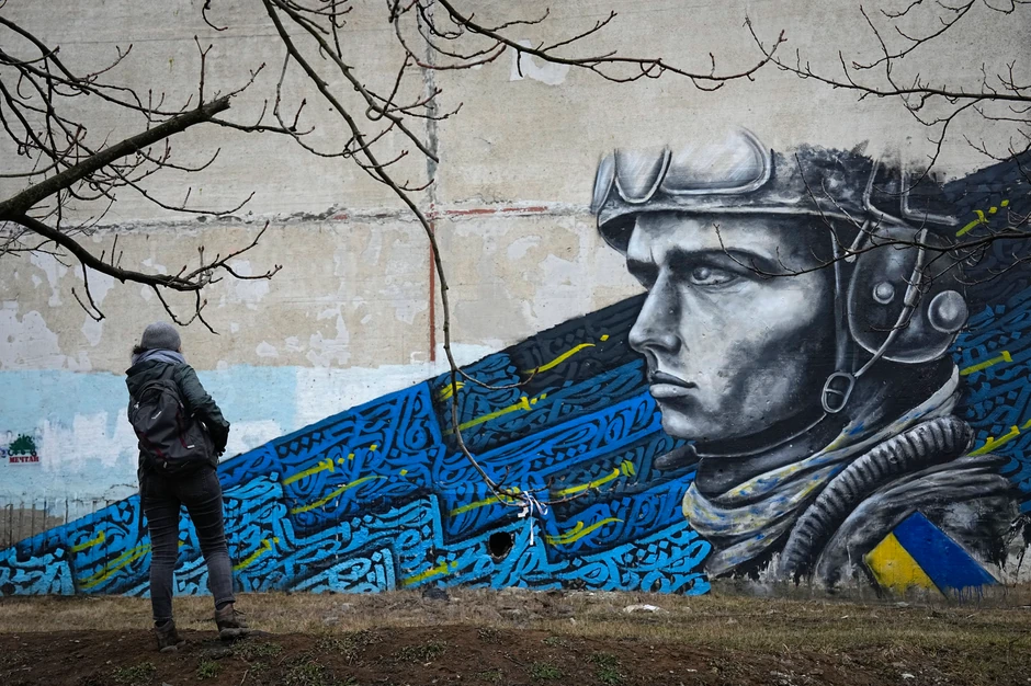 Mural ukrajinskog vojnika u Harkovu