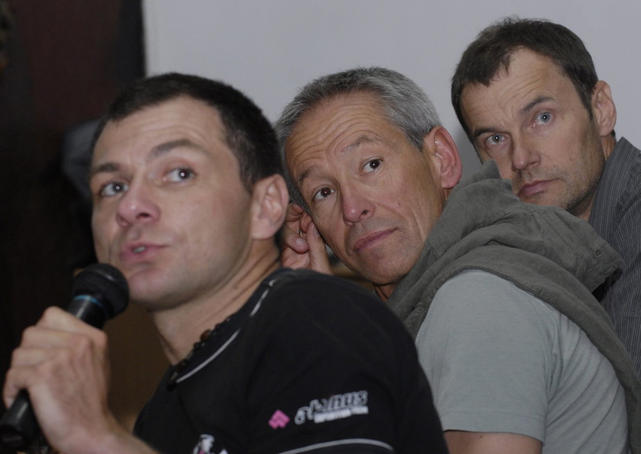Piotr Morawski (z lewej), Piotr Pustelnik i Dariusz Załuski. Zdjęcie z 2008 roku 