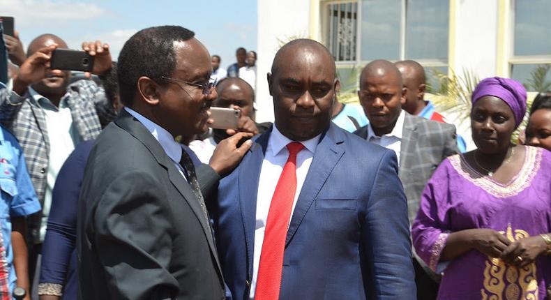 File image of Wiper leader Kalonzo Musyoka and Kitui Senator Enoch Wambua