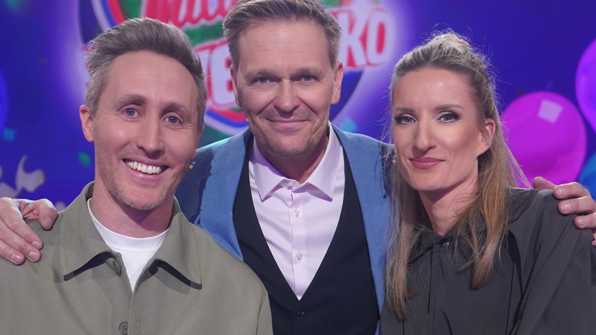 Šou TV JOJ Milujem Slovensko: Matej Sajfa Cifra, Martin Nikodým a Adela Vinczeová.