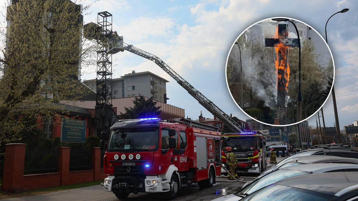 W Warszawie spłonął papieski krzyż. Jest niepokojąca hipoteza