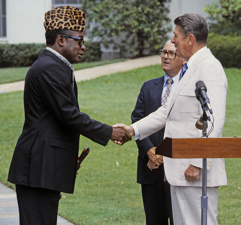 Ronald Reagan i Mobutu Sese Seko, Waszyngton 1984 rok